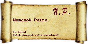 Nemcsok Petra névjegykártya