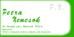 petra nemcsok business card